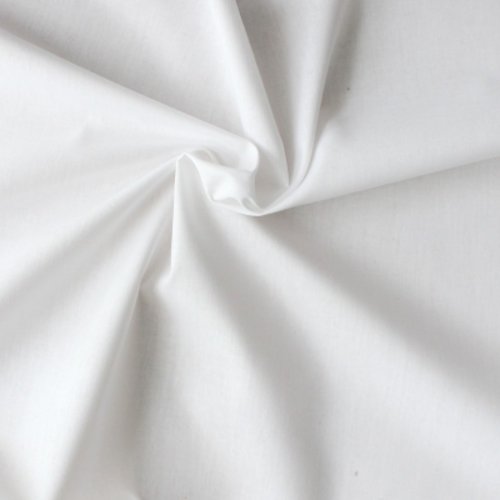 Tissu en coton blanc, uni, stof,  large de 150 cm, 1.5 m,  couture, patchwork, vente par 25 cm de haut