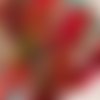 Biais replié, madras coton, 27/13.5 mm, fantastiques couleurs, rouge orange vert jaune, au mètre