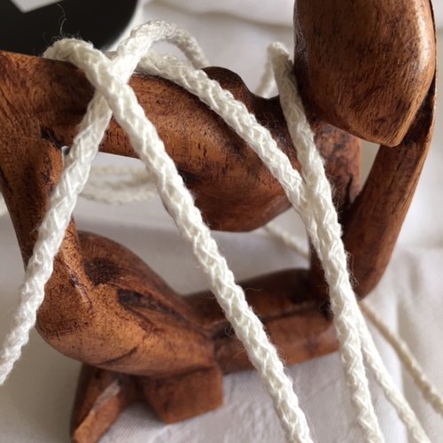 Bourrelet coton, cordon pour passepoil ou cordages, 3 mm de diamètre, écru, vendu au mètre