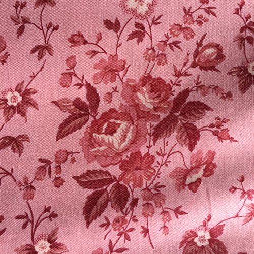 Tissu en coton, "blossoms rose fabric", de nancy gere, roses en roses, shabby, vente par 25 cm / 112 cm