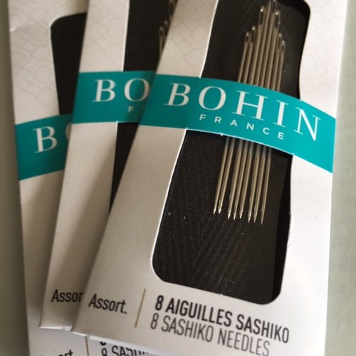 Aiguilles sashiko, de marque bohin, 8 aiguilles 4 tailles, vendues par pochette