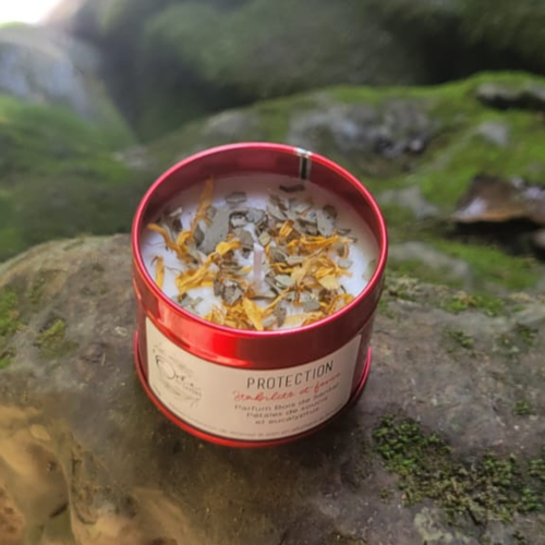 Bougie protection - bois de santal