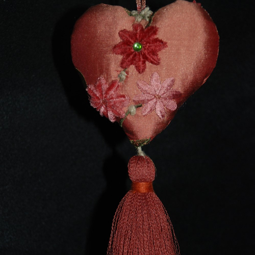 Cœur décoratif à suspendre, tassel heart c9