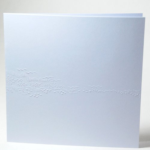 Carte blanche dentelle de papier n°13, motifs réalisés à la main