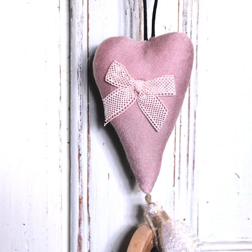 Cœur décoratif à suspendre, tassel heart c18