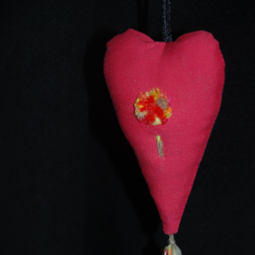 Cœur décoratif à suspendre, tassel heart c26