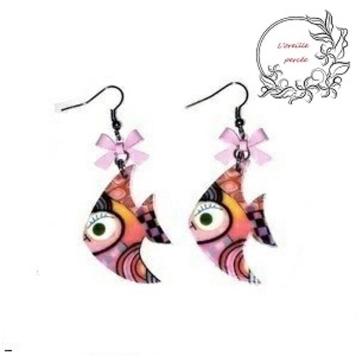 Boucles d'oreille poisson