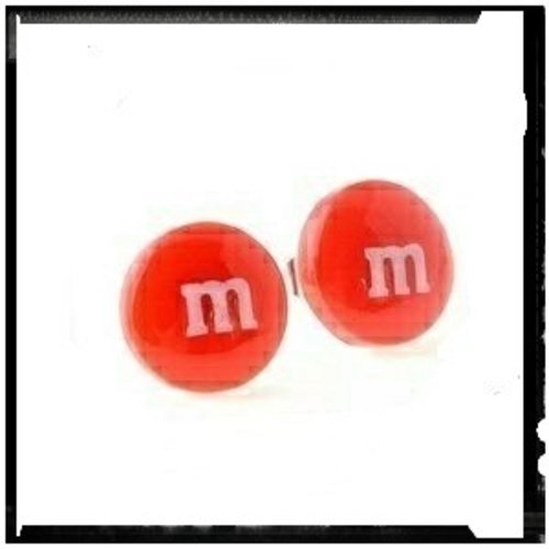 Puce oreille m&ms rouge
