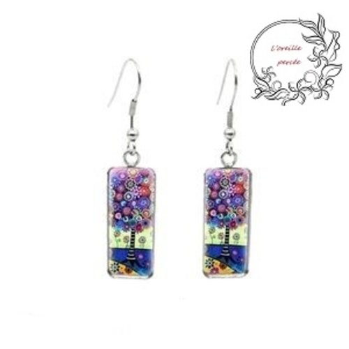 Boucle d'oreille arbre de vie