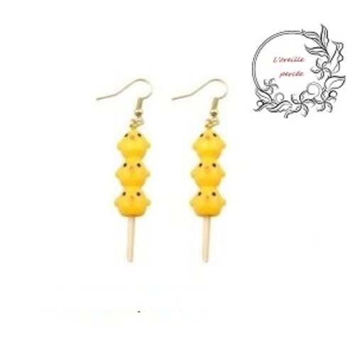 Boucle d'oreille sucette tête de canard