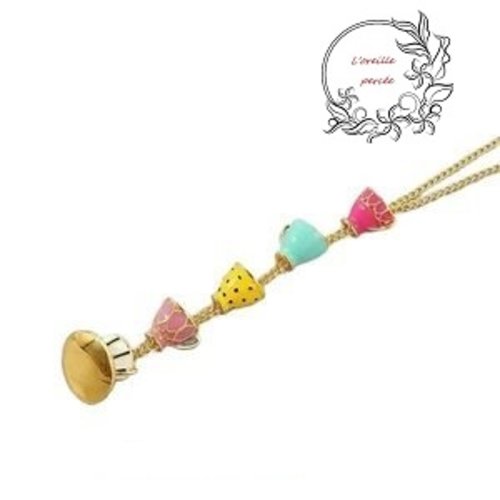 Sautoir et ses 5 tasses