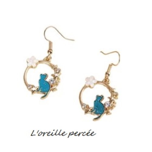 Boucle d'oreille chat