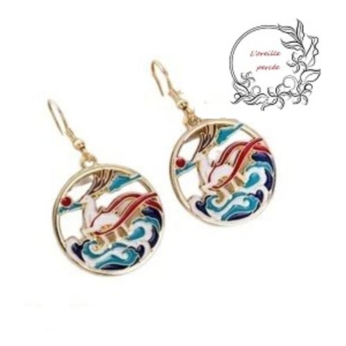 Boucle d'oreille licorne