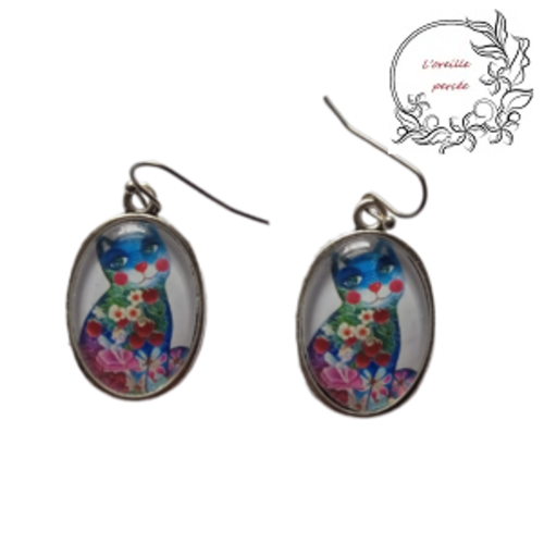 Boucle d'oreille chat