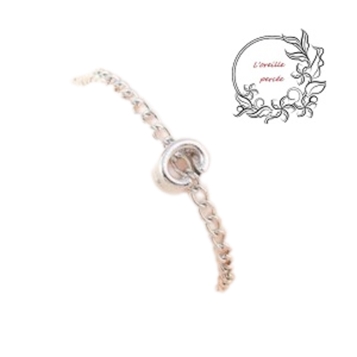 Bracelet argenté lettre alphabet g