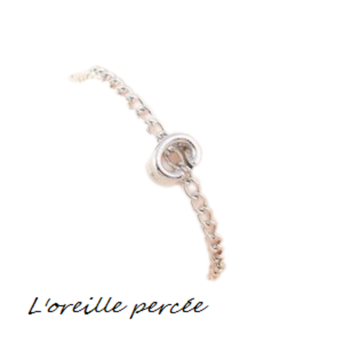 Bracelet argenté lettre alphabet g
