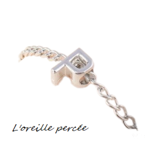 Bracelet argenté lettre alphabet p