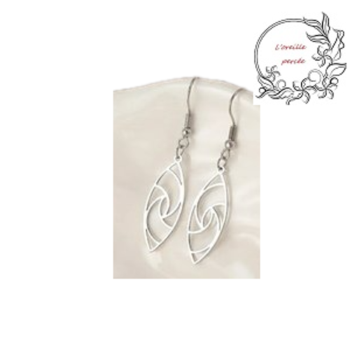 Boucle d'oreille pendante acier inoxydable