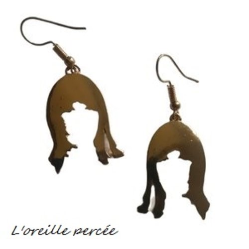 Boucle d'oreille head doré