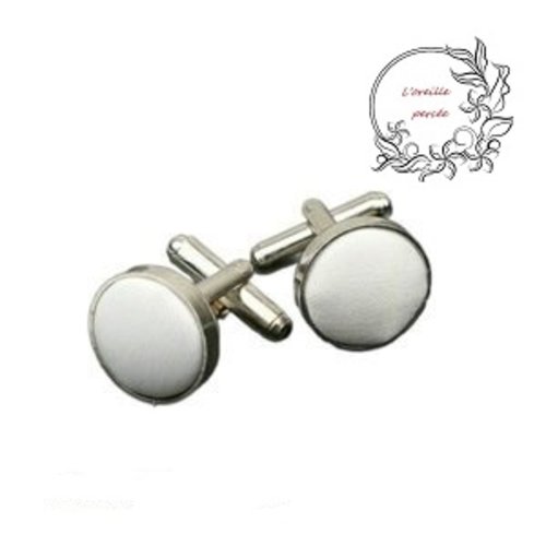 Boutons de manchette blanc