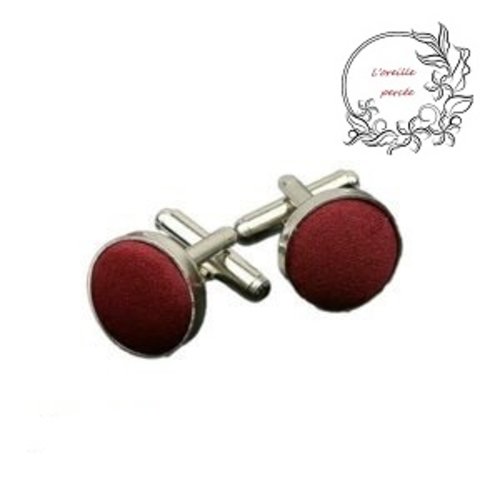 Boutons de manchette bordeaux