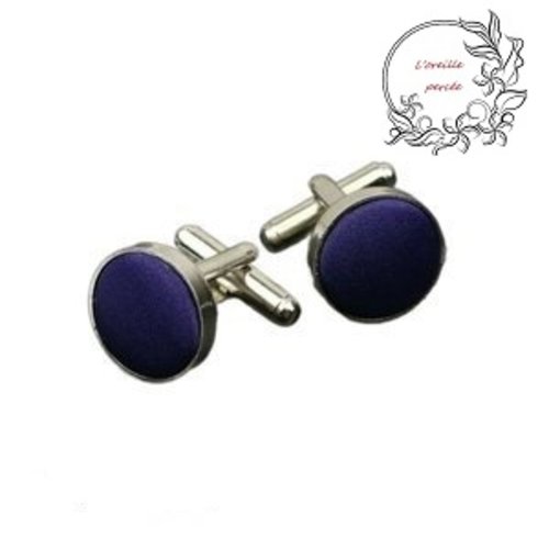 Boutons de manchette mauve foncé