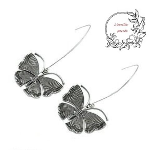Boucle d'oreille l'envolé du papillon