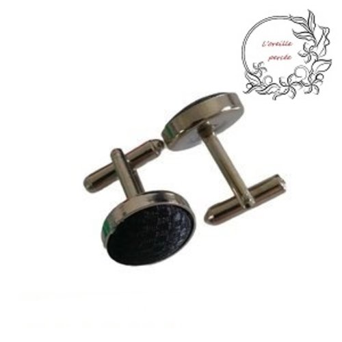 Boutons de manchette gris