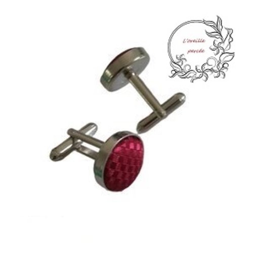 Boutons de manchette bordeaux