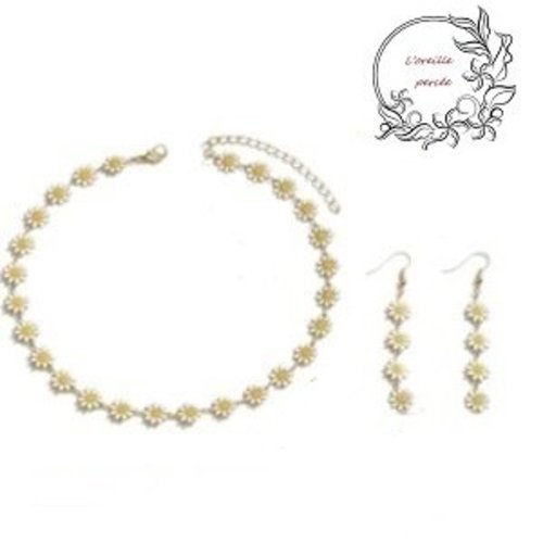 Parure pâquerette (2 pièces)