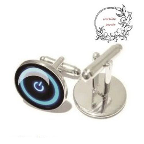 Boutons de manchette verre