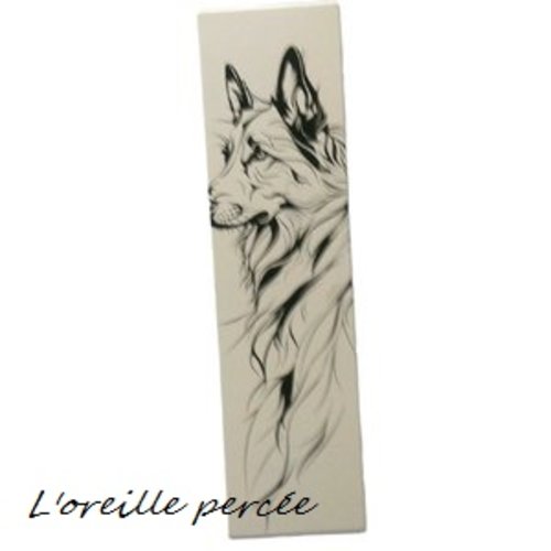 Marque page/signet motif profil chien