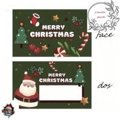 Carte à gratter- à personnaliser- noël