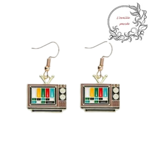 Boucle d'oreille mire tv