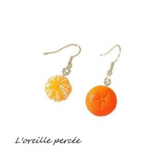 Boucle d'oreille duo d'orange