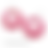 Boucle d'oreille fuschia fleurie