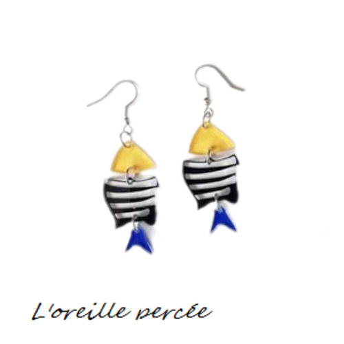 Boucle d'oreille poisson