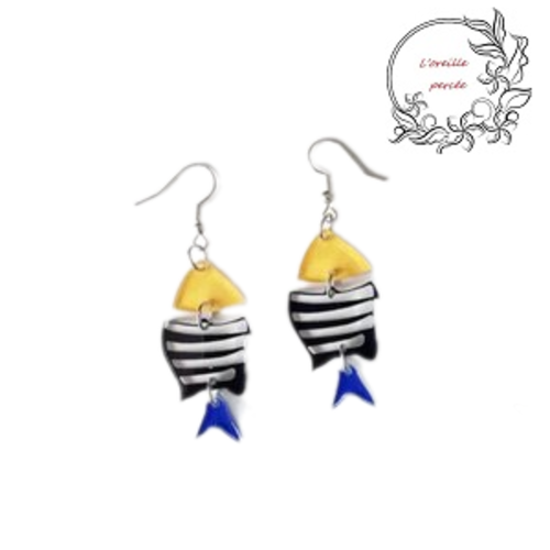 Boucle d'oreille poisson