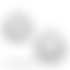 Boucle d'oreille cercle blanc tout doux