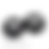 Boucle d'oreille cercle noir tout doux
