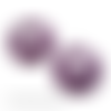 Boucle d'oreille cercle mauve tout doux