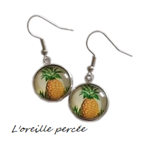 Boucle d'oreille ananas