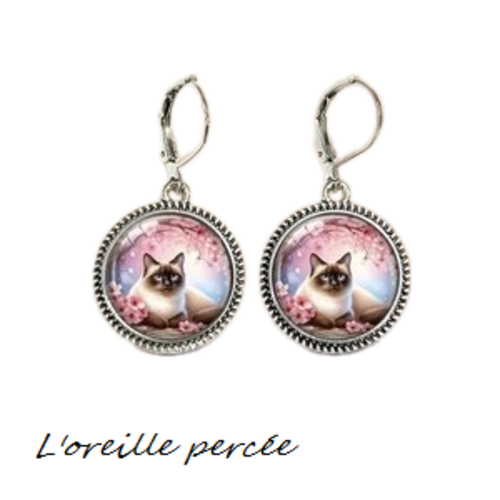 Boucle d'oreille chat