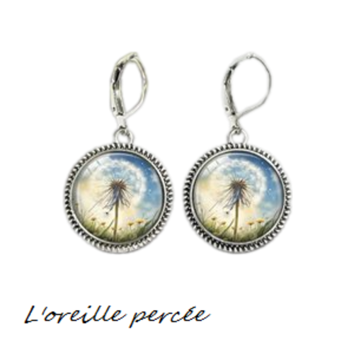 Boucle d'oreille pissenlit