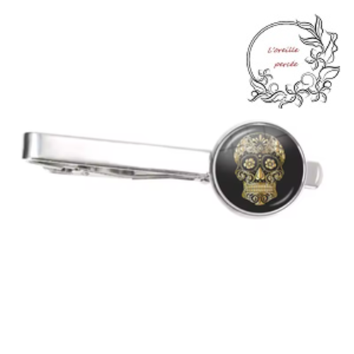 Pince à cravate tête de mort