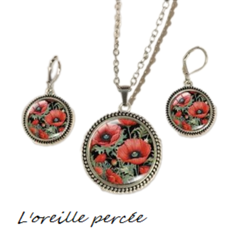 Parure coquelicot