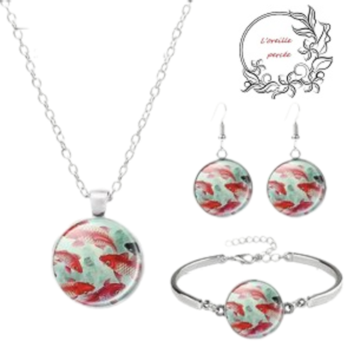 Parure poissons rouges