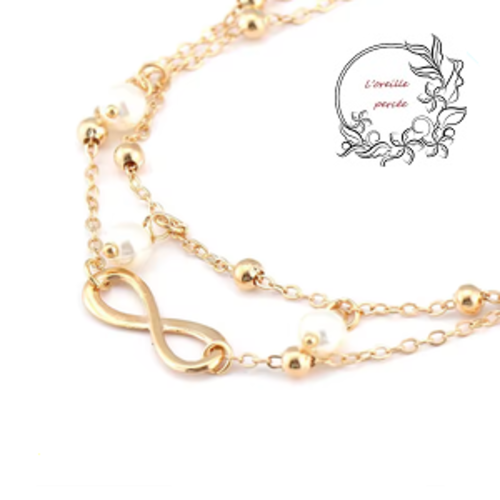 Chaîne de cheville infini dorée