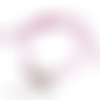Bracelet tournesol corde rose fuschia