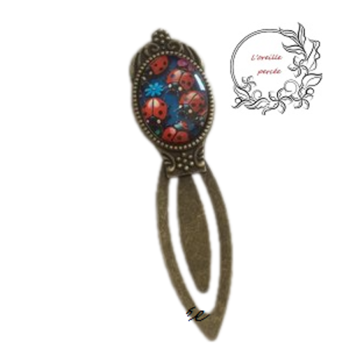 Marque page nuée de coccinelles